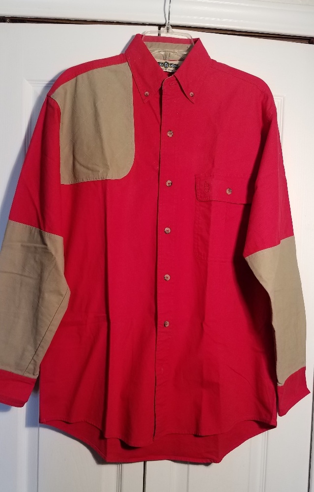Bob Allen Red Hunting Patch Shirt M